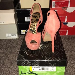 Sam Edelman platform, ankle strap, peep toe sandal